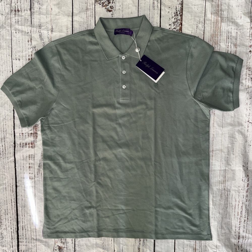 Ralph Lauren Purple Label Custom Slim-Fit Piqué Polo Shirt Lily Pad Green $450